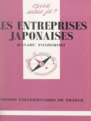 cover image of Les entreprises japonaises